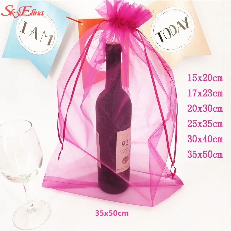 10Pcs/ lot large Organza bags High Quality Jewelry Bag with Wedding Gift Drawable Bags 7Z