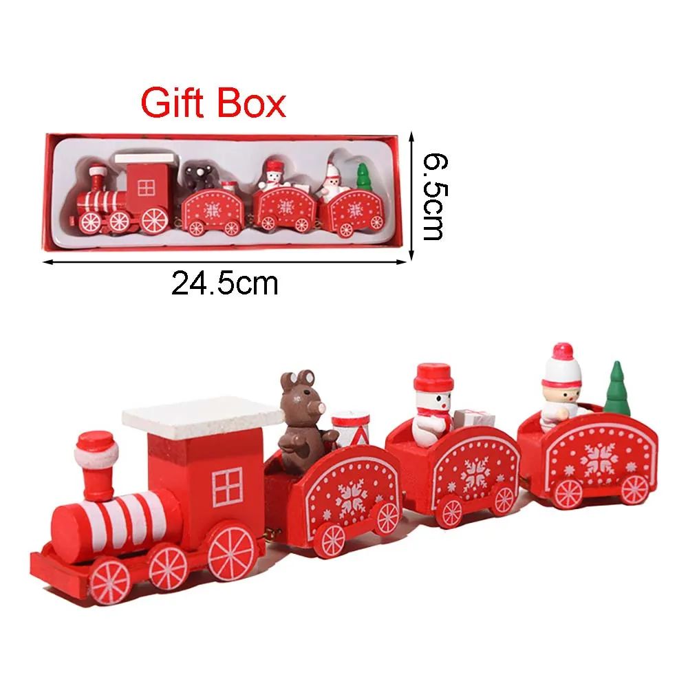 Christmas Wood Train Decoration, Christmas Ornaments With Moving Train, Home Noel, Happy New Year 2026 Gifts