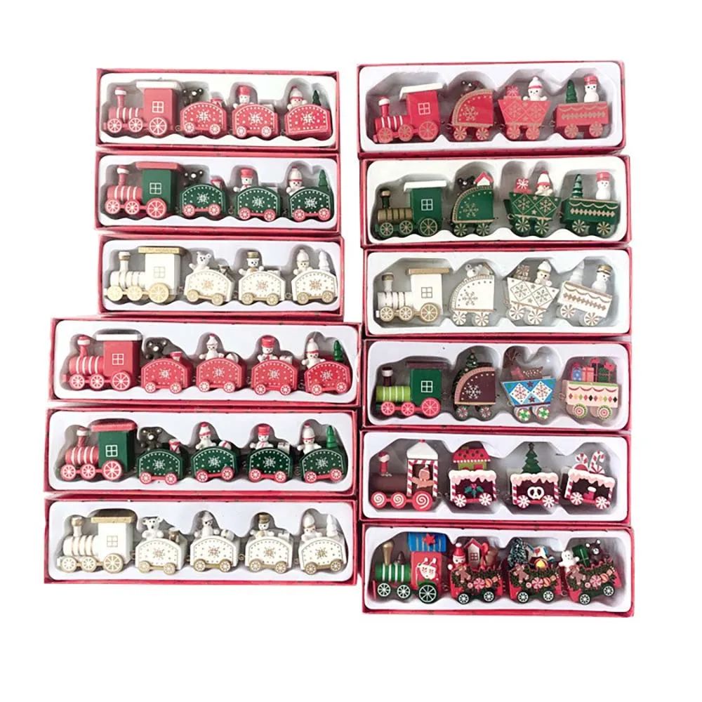 Christmas Wood Train Decoration, Christmas Ornaments With Moving Train, Home Noel, Happy New Year 2026 Gifts