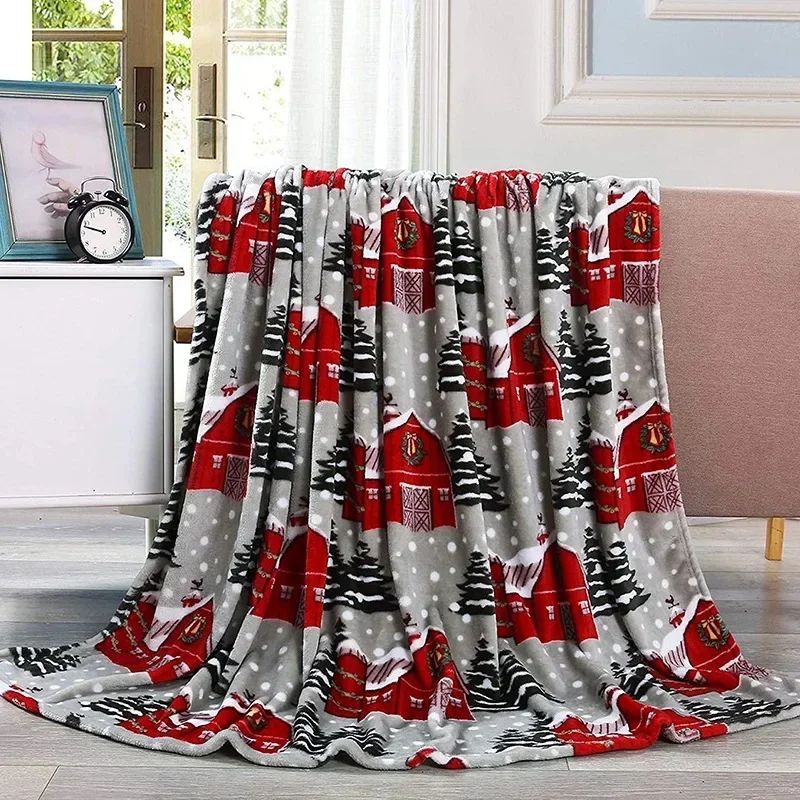 Christmas Throw Blanket,Flannel Snowflake Gingerbread 2026 Xmas Fleece Blanket,Winter Warm Soft Plush Blanket For Couch Sofa Bed