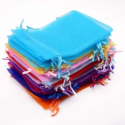 10Pcs/ lot large Organza bags High Quality Jewelry Bag with Wedding Gift Drawable Bags 7Z