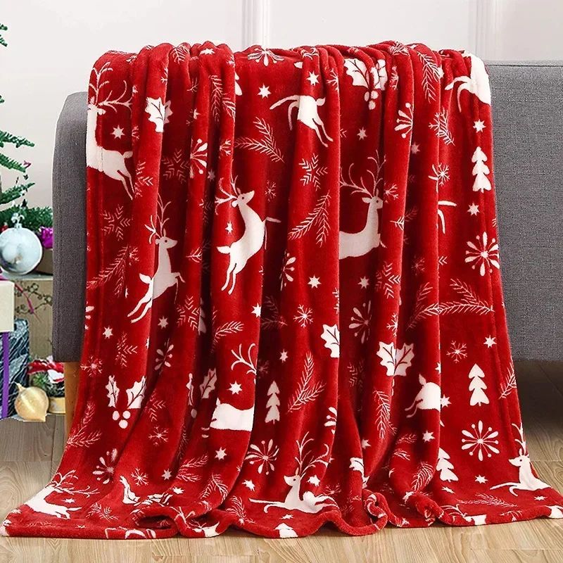 Christmas Throw Blanket,Flannel Snowflake Gingerbread 2026 Xmas Fleece Blanket,Winter Warm Soft Plush Blanket For Couch Sofa Bed