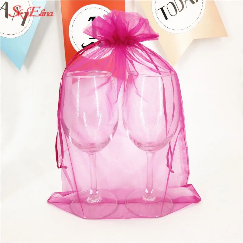 10Pcs/ lot large Organza bags High Quality Jewelry Bag with Wedding Gift Drawable Bags 7Z