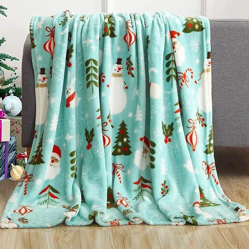 Christmas Throw Blanket,Flannel Snowflake Gingerbread 2026 Xmas Fleece Blanket,Winter Warm Soft Plush Blanket For Couch Sofa Bed