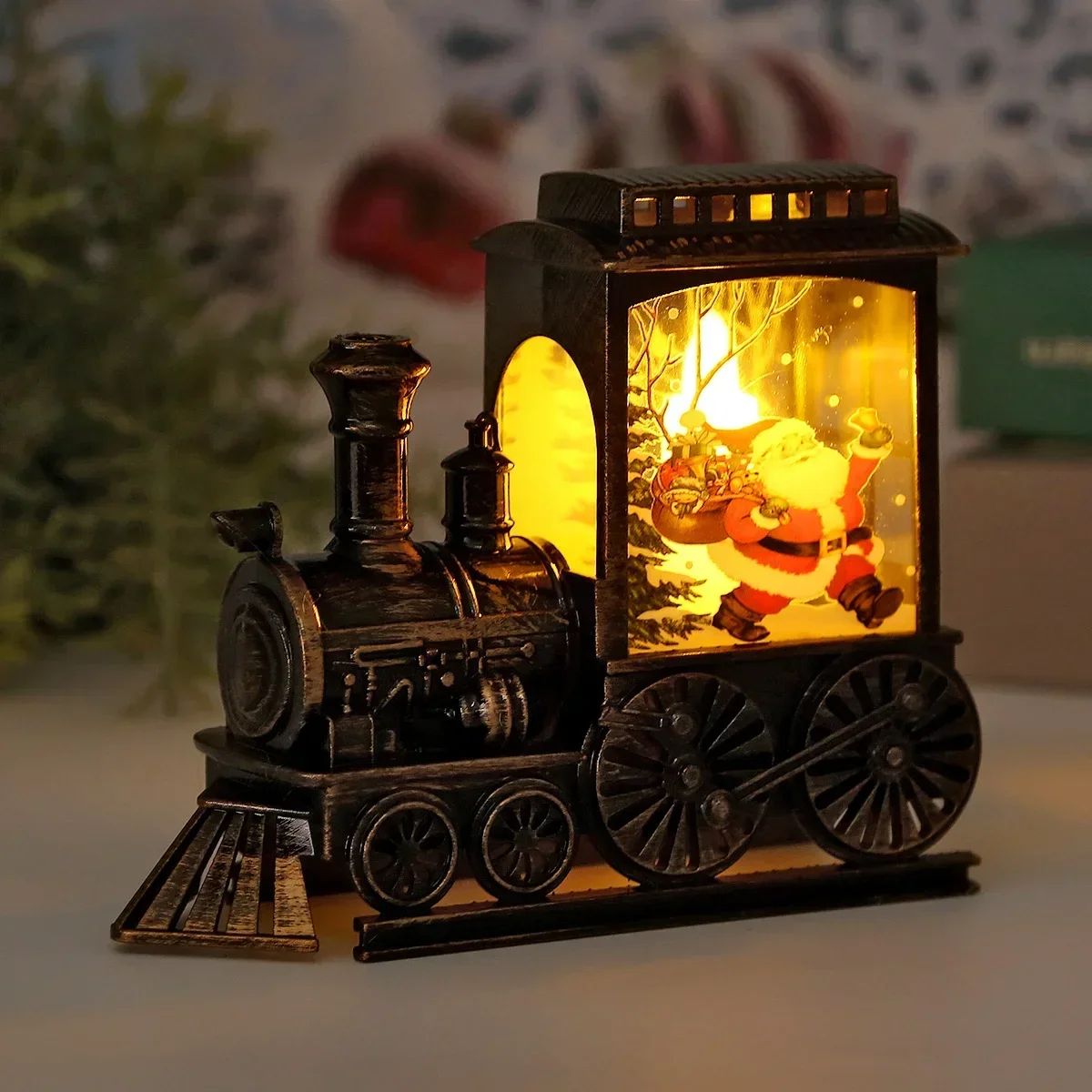 LED Night Lights Vintage Portable Train Trollei