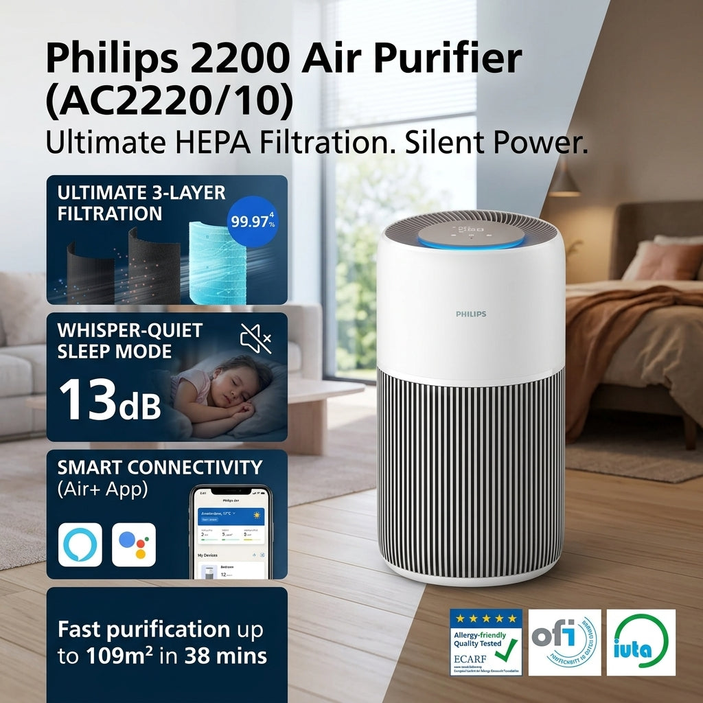 Philips 2200 Air Purifier with HEPA Filter (AC2220/10)-TR2