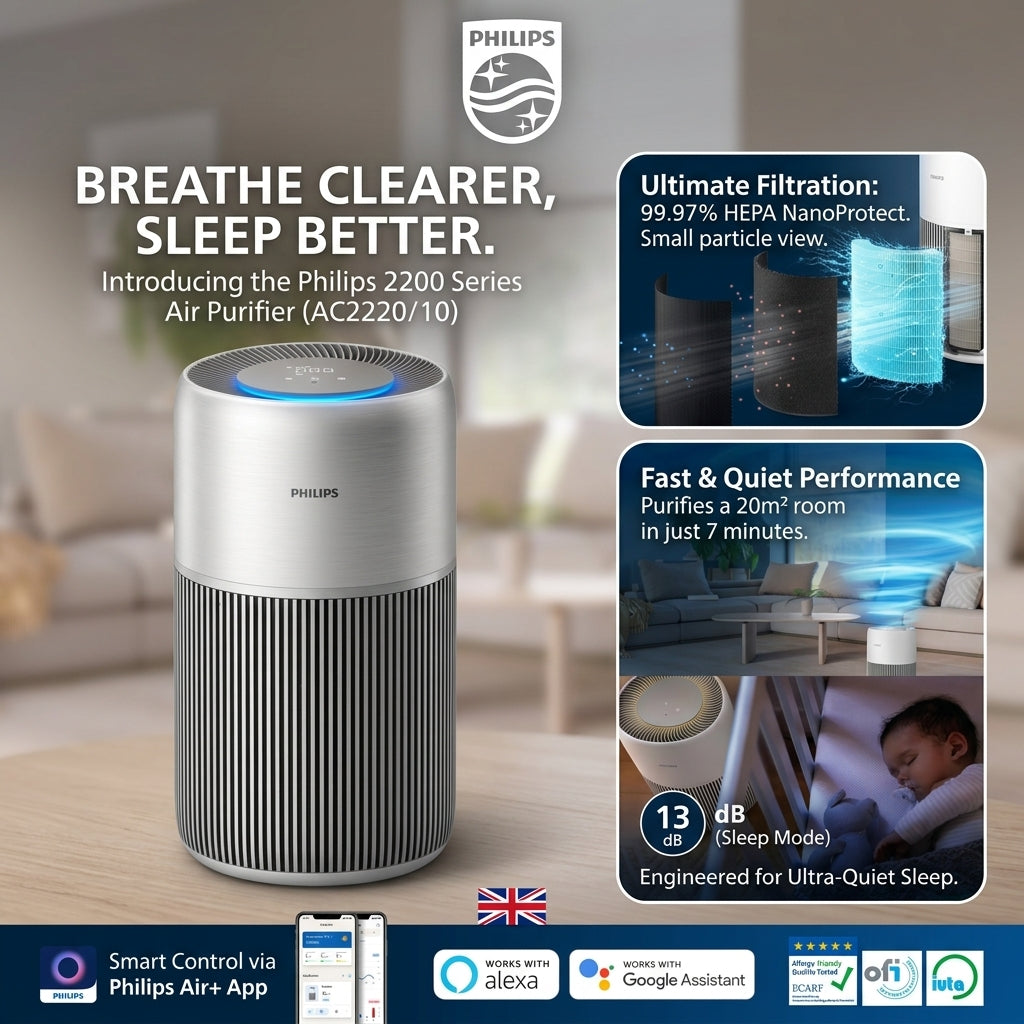 Philips 2200 Air Purifier with HEPA Filter (AC2220/10)-TR2