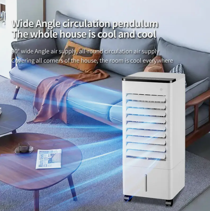 9L Large Water Floor Standing Portable Air Cooling Fan Humidifier with Ice Box