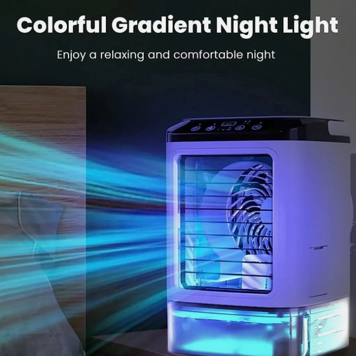 Portable Mini Air Conditioner Humidifier USB Cooler Fan-Home Desktop Cooling UK